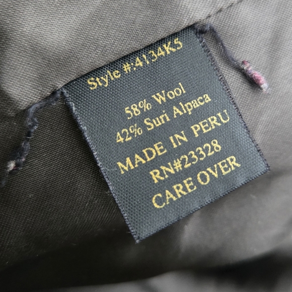 Chocolate Sachi Alpaca Suri Wool Coat EUC - Picture 12 of 15